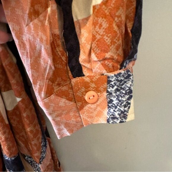 Anthropologie Corey Lynn Calter Abstract Print Belted Shirtdress Size Medium - Picture 5 of 9